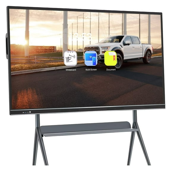 BELNET Smart Board 86" Interactive Whiteboard Pro Infrared Touch+Screen Mirroring for Boardrooms, Classroom and Office
