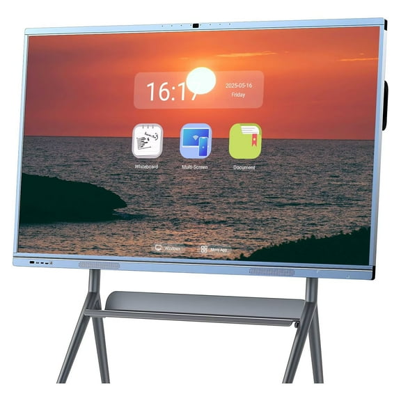 BELNET Smart TV 65 Inch with Infrared Touch Dual OS System Built In Camera Boardroom & Living Room Presentation Display(Include Wall Mount)