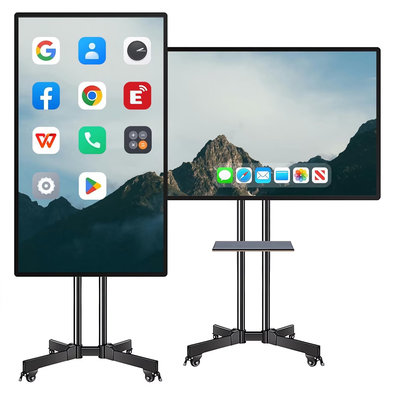 BELNET Smart TVs 49" Touch Interactive Display 2K Reversed Control Cloud App Support Wireless for Classroom Office(Include Wall Mount)
