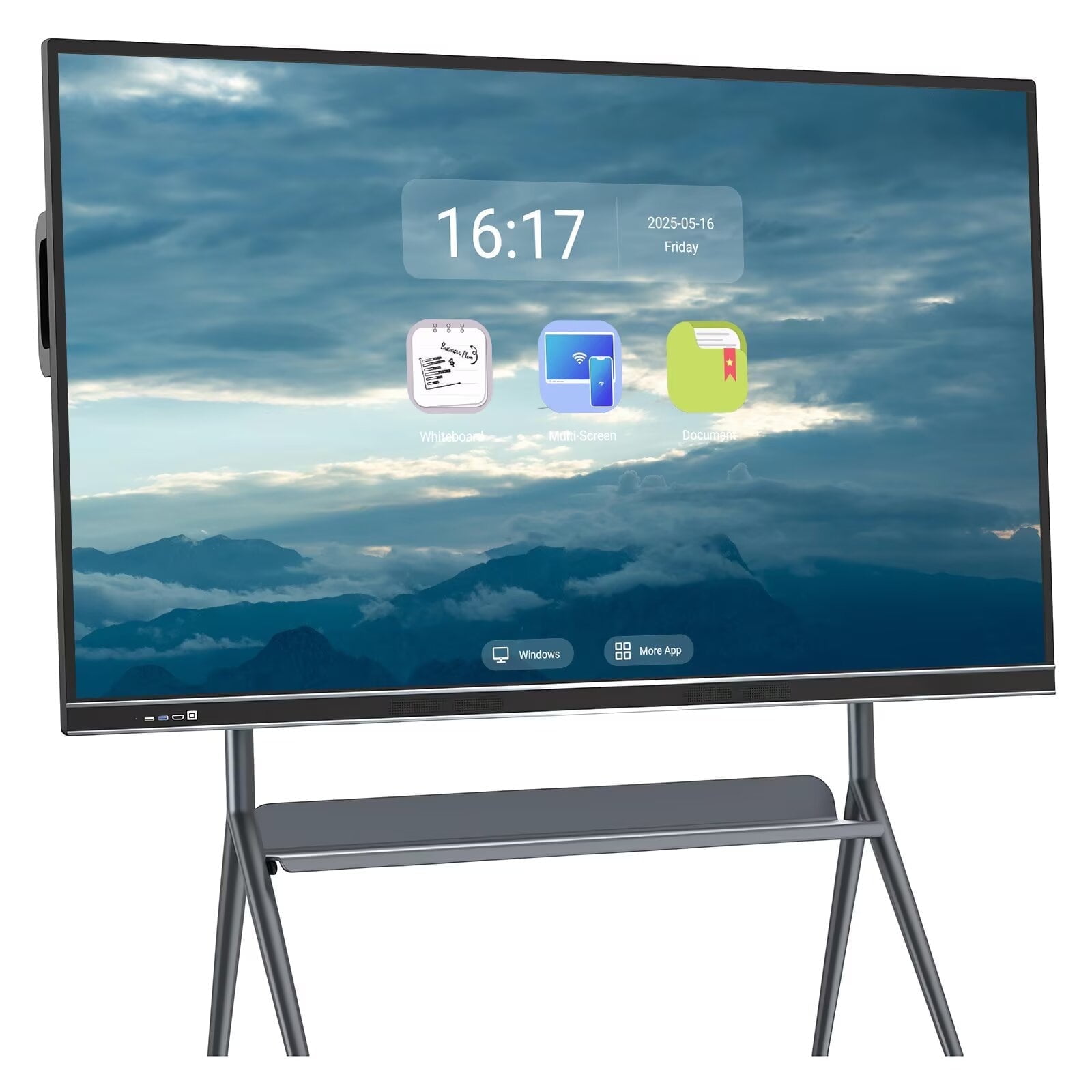 BELNET Smart Board 75" Touch Interactive Display 4K Dual OS Cloud App Support Wireless Smart TVs for Classroom Office(Include Wall Mount)
