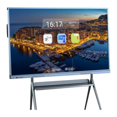BELNET Smart TVs, Digital Electronic All-In-One Computer Touch Whiteboard and Screen Mirroring, 55 Inch 2160P Monitor Built-In Camera Player for Advertisin
