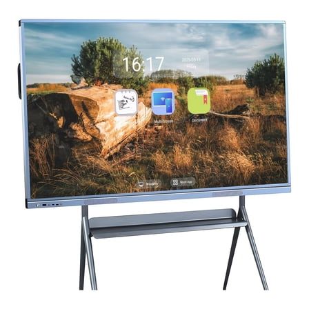 BELNET Touch Screen Board, Digital Electronic All-In-One Computer Touch Whiteboard and Screen Mirroring, 55 Inch 2160P Monitor Built-In Camera Player for Advertisin