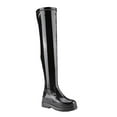 thumbnail image 1 of BELOVELY【CITY-2】 Women's Thigh High Boots Patent Leather PU Heeled Over The Knee High Boots Sexy Round Toe Platform Boots Girl Walking Shoes Footwear Rubber Shoe Stylish Comfort Soft Elastic Court, 1 of 7