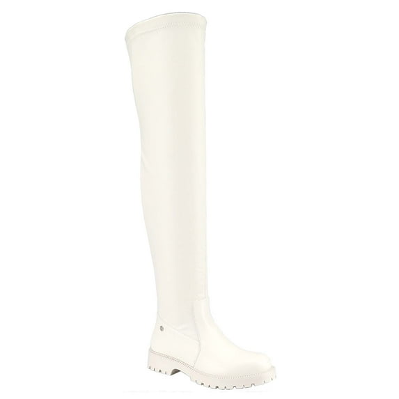 BELOVELY【SWIM-3】 Women's Over The Knee Boots Round Toe Suede Side Zipper Flat Booties Thigh High Boots Footwear Shoe Walking Shoes Girl Comfort Nylon Nail Onyx Chunky Insoles