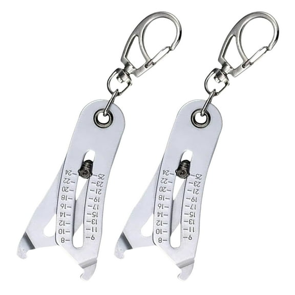 BELOWSYALER 2Pcs Nut and Bolts Thread Gauge Identifier Thread Size Checker Keychains for Fast Accurate Measurement Bolts Size Finder