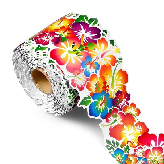 BELOWSYALER 60.69ft Flower Bulletin Board Border for Chalkboard Decoration, Flower Leaf Notice Board Border Trim Wall