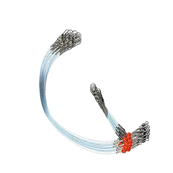 BELOWSYALER 6Pcs Fishing Fishing Wire Leader Line with Swivels Nylon Wire Leader for Hooks Saltwater Fishing Tackle