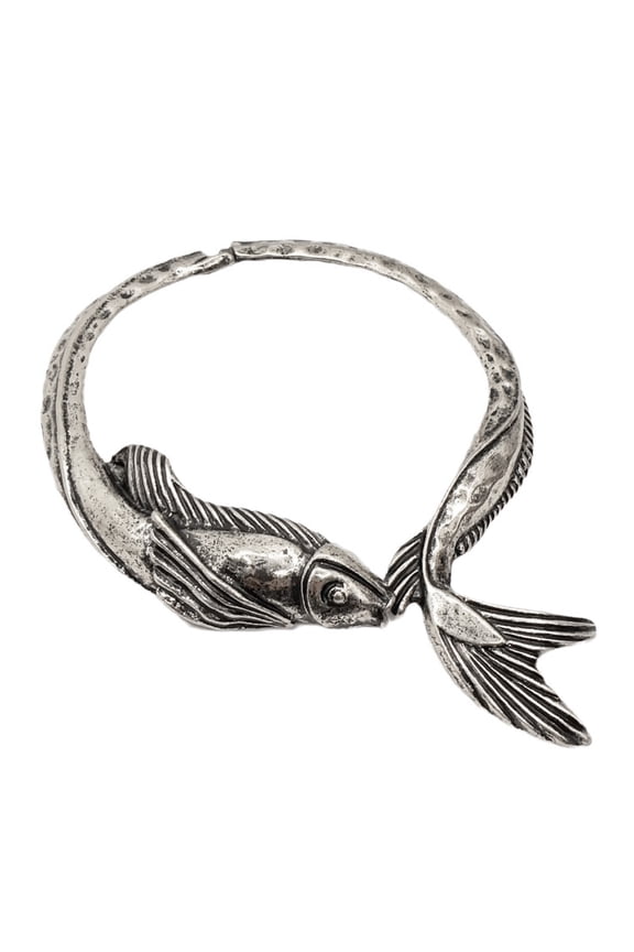 Alloy Fish Pendant Necklace Unique Accessory Fish Neck Jewelry Fish Opening Necklace Suitable for Party and Casual Wear