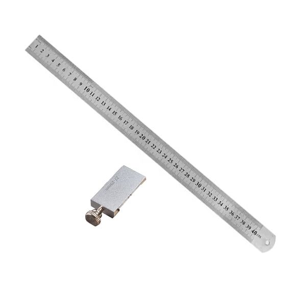 BELOWSYALER Aluminum Carpentry Square 15/20/30/40cm Carpenter Scribing Ruler with Slide Stop Measuring Marking Gauge Pocket Ruler