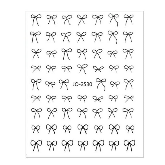 BELOWSYALER Bowknot Art Stickers French Decals 3D Adhesive Bows Designs Decals Bows Art Decorations for Women