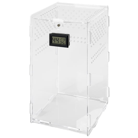BELOWSYALER Breeding Case Reptiles Clear Feeding Box Good Ventilation Acrylic Habitat for Centipedes Spiders Snake