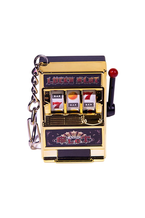 Creative Miniature Fruit Slot Handheld Game Key Rings Entertainment Accessory Stylish for Kids and Adults