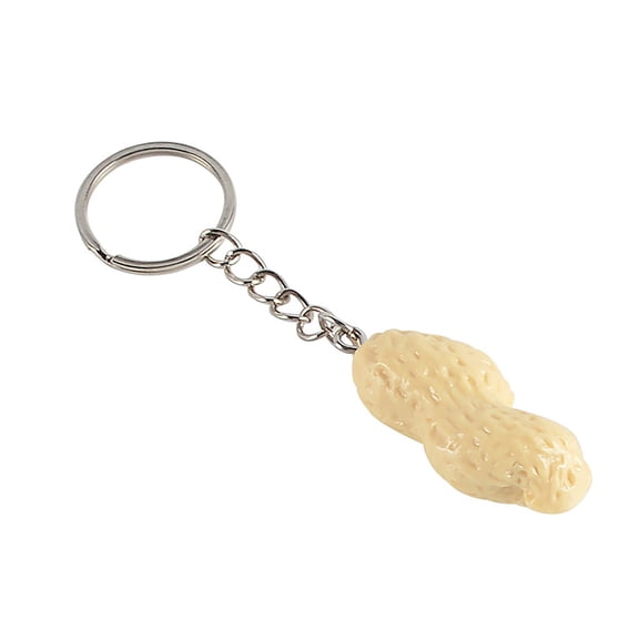 BELOWSYALER Creative Peanut Shape Keyring Bag Pendant Unique Trinket Key Jewelry Creative Hanging Ornament Suitable for All Ages