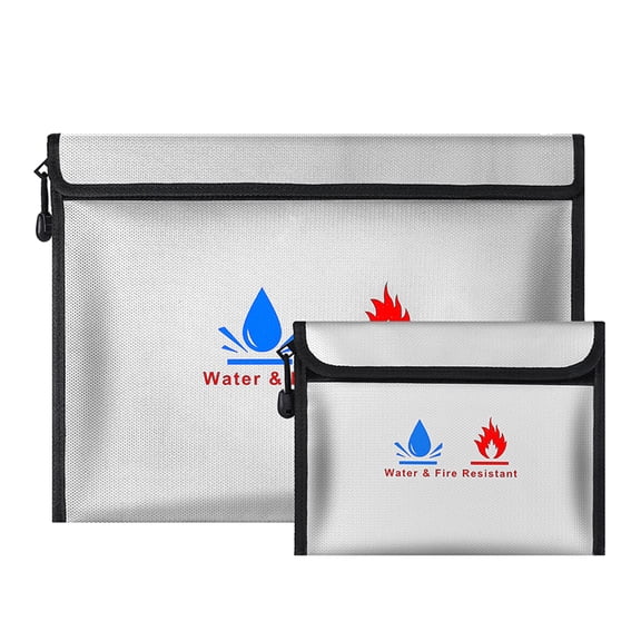 BELOWSYALER Document Bag Waterproof Money Safe File Storage Bag for Money Files Documents, Jewelry
