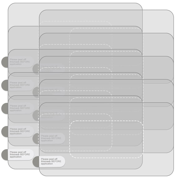 BELOWSYALER Easy Install Electrostatic Windshield Film Mounting Dashcam Stickers Prevents Slipping Heats Resistant 10pcs