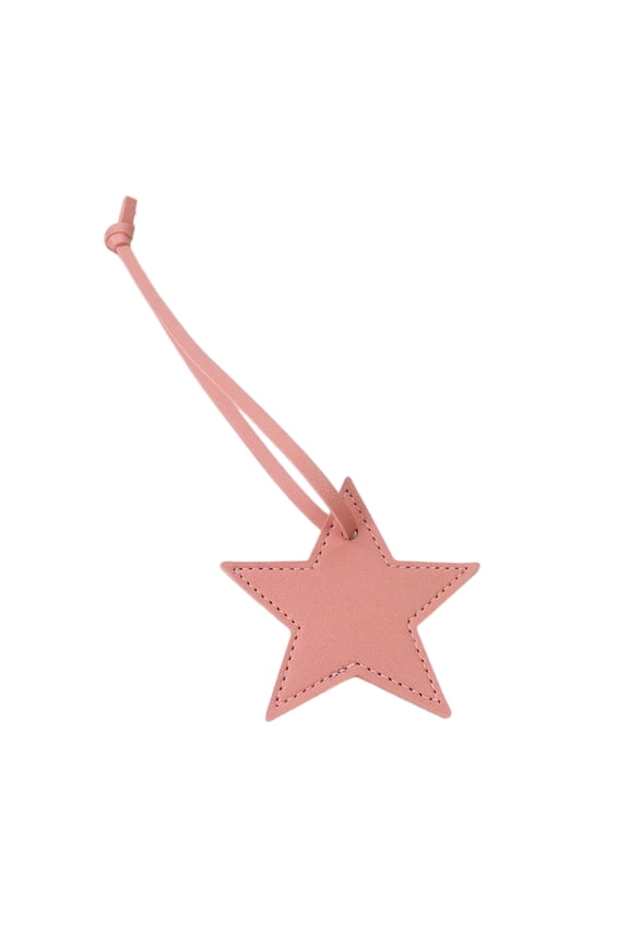 Five Pointed Star Leather Pendant Keychain Stylish Key Rings Five-pointed Star Luggage Purse Decoration for Ladies