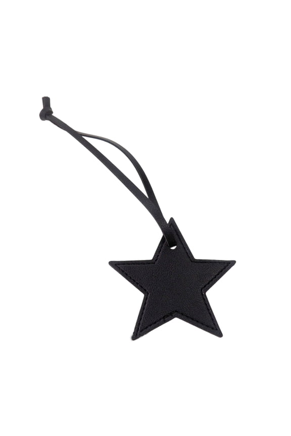 Five Pointed Star Leather Pendant Keychain Stylish Key Rings Five-pointed Star Luggage Purse Decoration for Ladies