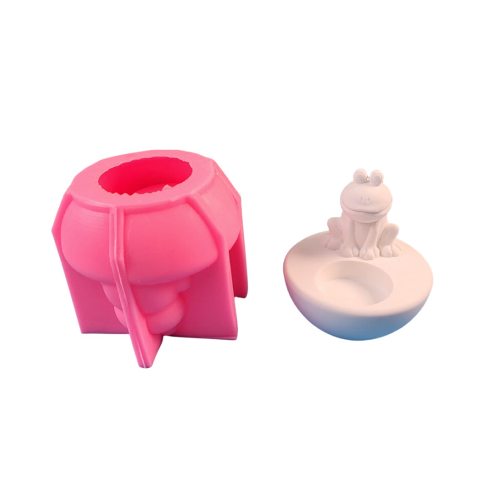 BELOWSYALER Frog Candle Holder Silicone Molds Castings Moulds Animal Candlesticks Resins Molds for Table Decorations