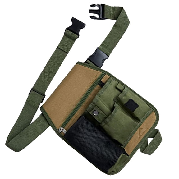 BELOWSYALER Gardening Tool Belt Bag Tool Pouches with Adjustable Waist Strap and Multiple Pockets for Organized Storage