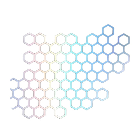 BELOWSYALER Honeycomb Hexagon Pattern Car Sticker, Adhesive PVC Decals for Car/Truck Motorbike Side Stickers