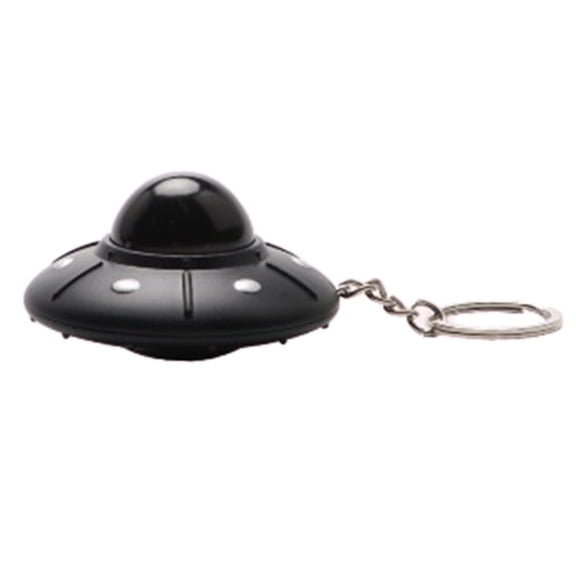 BELOWSYALER Keyring Portable Toy Keychain Funny LED Light Saucer Shaped Key Chain Ornament for Kids and Teens