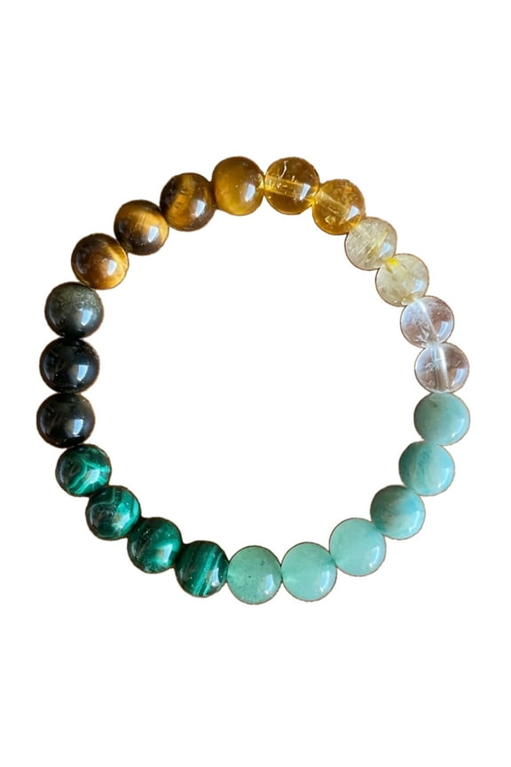 Money Drawing Peacocks Stone Bracelet Green Stone Adorned Wealth Bracelet Good Wrist Chain for Dates Parties