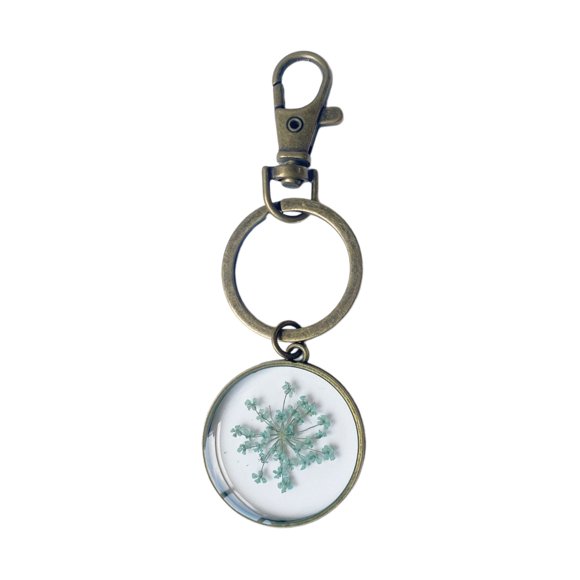 Natural Flower Keychain Handmade Key Jewelry Dry Flower Key Pendant Resin Texture Flower Bag Pendant for Woman Girl