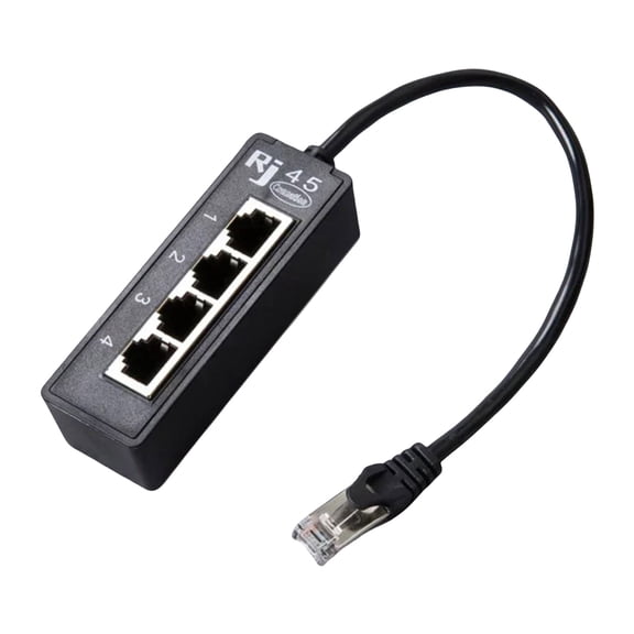 BELOWSYALER Networking Splitter 4 Port Ethernet Cable Adapter Connection Expansion for Simplified Home or Offices Networkings