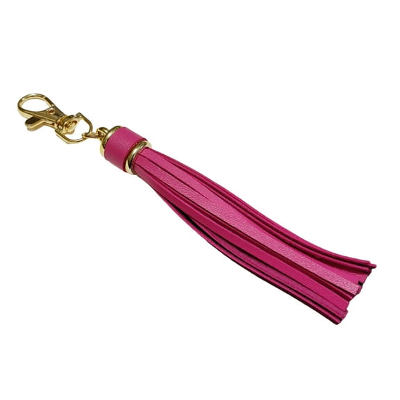 BELOWSYALER PU Leather Tassels Keychain Colorful Tassels Bag Charm Keychain Crafted From PU Leather For Everyday Use