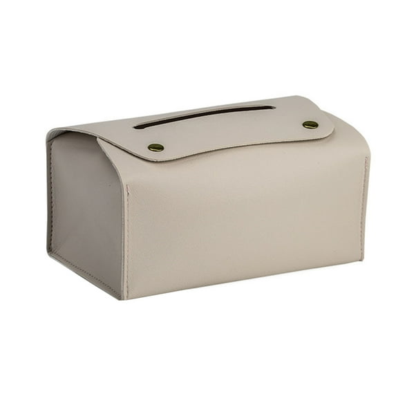 BELOWSYALER PU Leather Tissue Storage Rack Paper Towel Container Elegant Rectangular Tissue Dispenser Fashionable Tissue Box