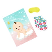 BELOWSYALER Party Game Posters With Sticker For Kids Parties Interactive Pinning Game With Blindfold For Kids Party Entertainment