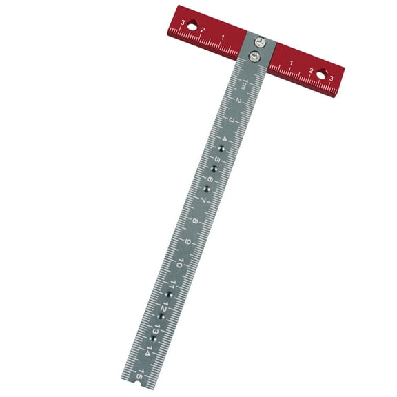 BELOWSYALER Professional T Square Ruler, Aluminum Alloy, for Hobby Drafting, Precise Angles Positioning Tool, 170mmx85mm
