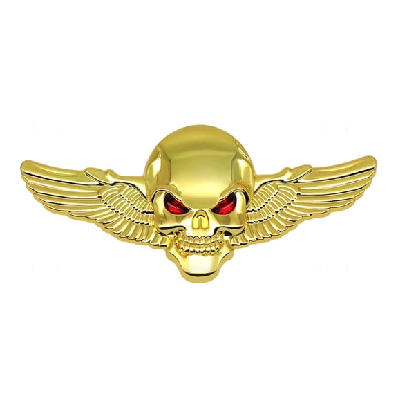 BELOWSYALER Skeleton Skull Emblems Badge 3D Metal Decals Stickers Decoration for Car Trucks Motorbike Exterior Decoration