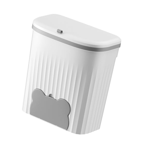 BELOWSYALER Space Efficient Kitchen Cabinets Door Trash Can, Composts Bin with Smooth Slide Lid, Modern Garbage Organizers
