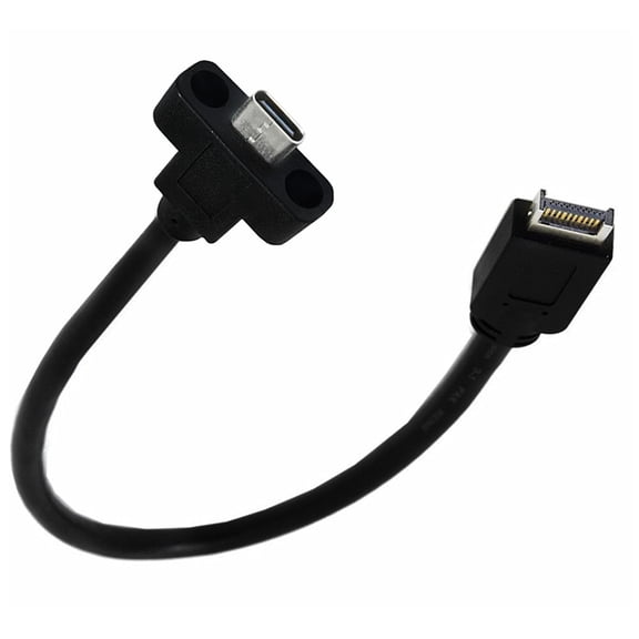 BELOWSYALER USB 3.1 Front Panel Header Type To USB C Type C Connector Extension Wire Cable Panel Mount Screw Connector for Phone