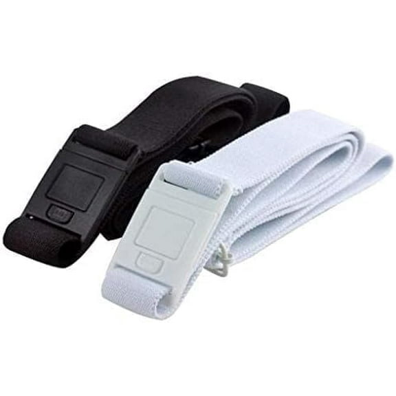 Beltaway Women's Adjustable Elastic Belt with Flat Buckle, Black, Plus Size, 2-Pack