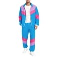 thumbnail image 1 of BELTNOV Men's 2 Piece Sets 80s 90s Tracksuit Long Sleeve Jacket with Elastic Waist Pants Set for Daily Wear Blue, 1 of 7