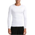 thumbnail image 1 of BELTNOV Men's Athletic Compression Long Sleeve Shirt Quick-Dry Stretch Workout Base Layer Moisture Wicking Thermal Undershirt for Gym Running White, 1 of 4