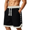 thumbnail image 1 of BELTNOV Men's Casual Loose Basketball Shorts Elastic Waist Quick Dry Breathable Running Workout Shorts with Pockets Black, 1 of 9