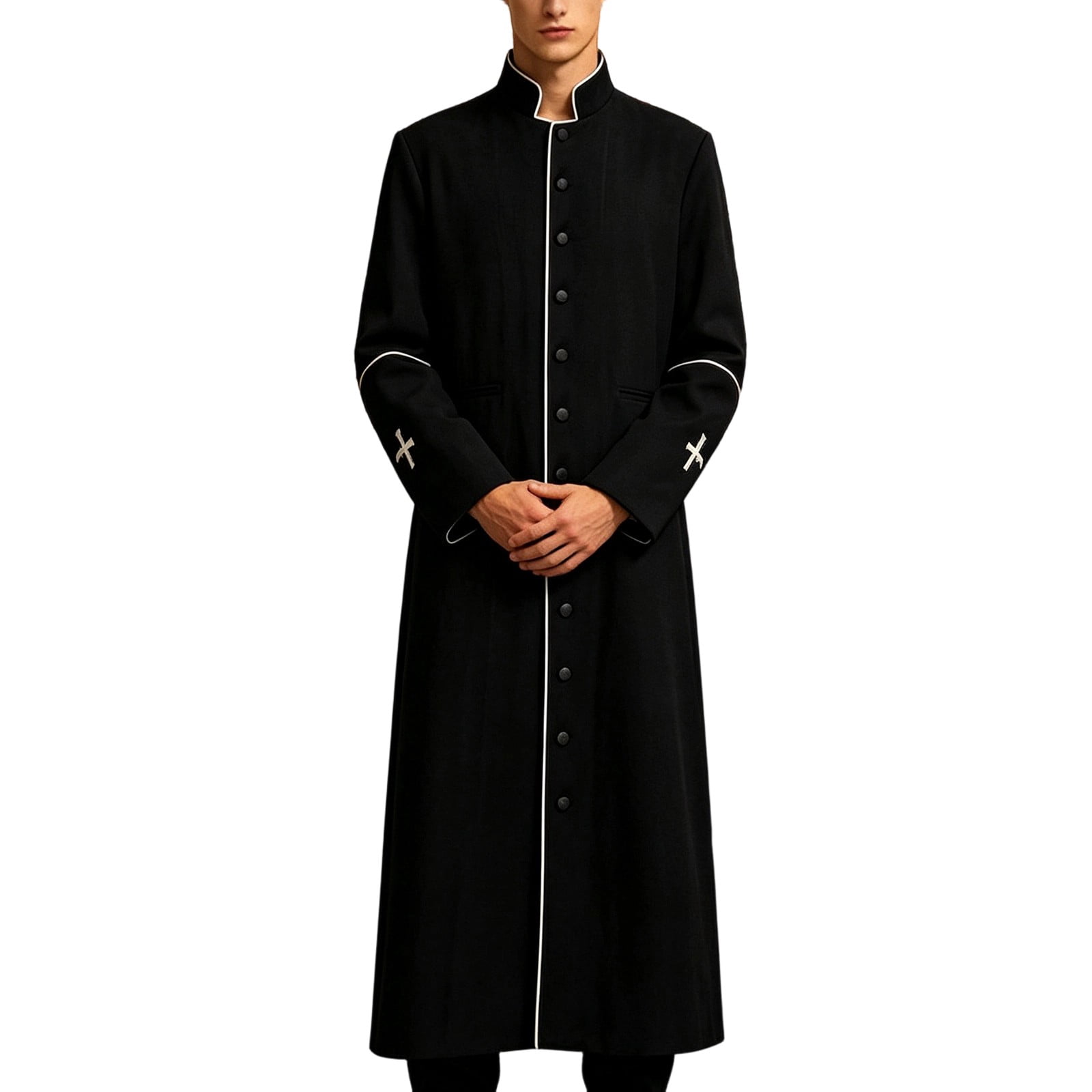 Vestments Robe BELTNOV Men's Long Clergy Cassock Church Minister Robe Vestment for ...