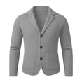 thumbnail image 1 of BELTNOV Men's Notched Lapel Blazer Jacket Casual Long Sleeve Slim Fit Jacket with Patch Pockets Gray, 1 of 6