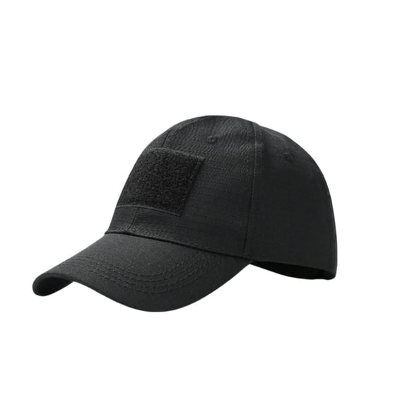 BELTNOV Men's Tactical Baseball Cap Military Operator Hat with Hook Loop Patch Panel Adjustable Dad Hat for Outdoor Hiking Airsoft Black