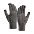 thumbnail image 1 of BELTNOV Men's Touchscreen Knit Gloves Warm Winter Thermal Mittens Soft Stretchy Cable Knit Cold Weather Driving Texting Glove for Outdoor Work Dark Gray, 1 of 7