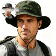 thumbnail image 1 of BELTNOV Men's Wide Brim Boonie Hat Foldable Sunshade Bucket Hats for Safari Military Beach Army Green, 1 of 5