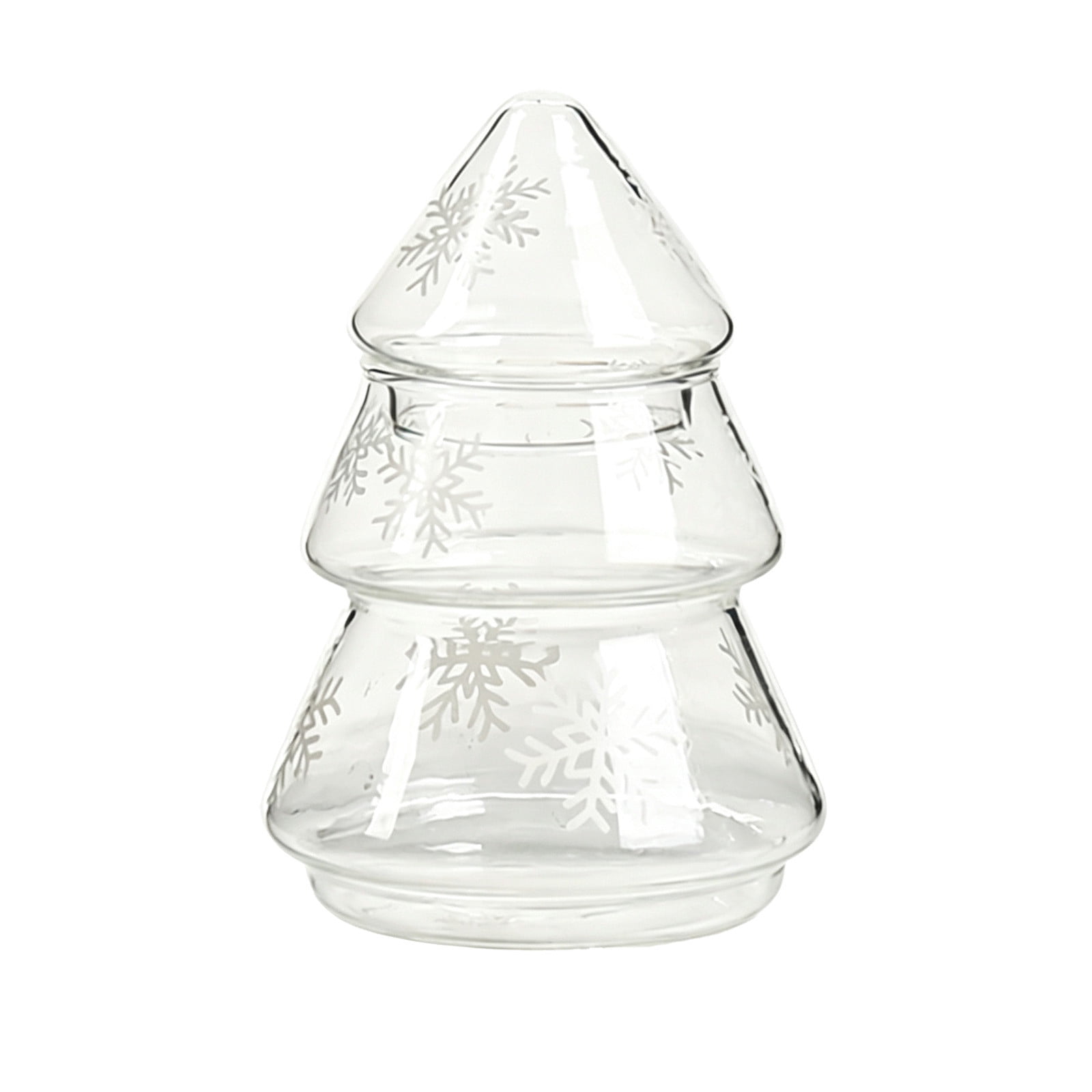 Cute Container House BELTNOV White Christmas Tree Shaped Glass Candy Jar, 4.72 x 2.68 in ...