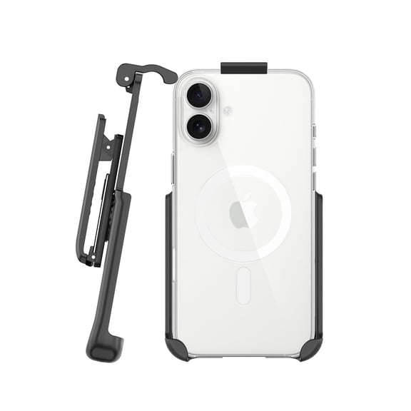 BELTRON Belt Clip Holster Compatible with Apple iPhone 16 Plus Clear Case with MagSafe - Features: Built in Kickstand Holster Only, Case is NOT Included