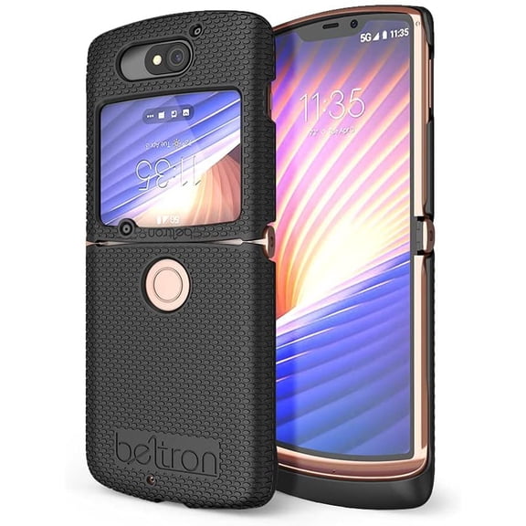 BELTRON Case for Motorola RAZR 5G Flip AT&T/T-Mobile, Snap-On Protective Hard Shell Cover for RAZR 5G Flip Phone 2020 XT2071 Black
