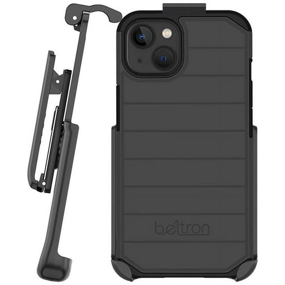 BELTRON Case with Belt Clip for iPhone 13 2021, Slim Protective Hybrid Case with Rotating Belt Clip Holster for iPhone 13 6.1 Gunmetal Grey