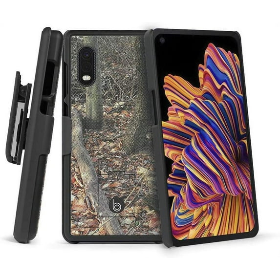 BELTRON Galaxy XCover Pro Case with Clip, Heavy Duty Case with Swivel Belt Clip for Samsung Galaxy XCover Pro G715 AT&T FirstNet Features: Secure Fit & Built-in Kickstand Camouflage