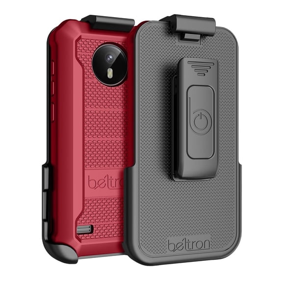 BELTRON Omnipod 5 Case with Belt Clip, Slim Protective Grip Case with Reinforced Technology Designed to Protect Omnipod 5 Receiver Strong & Durable Rotating Clip Case Red